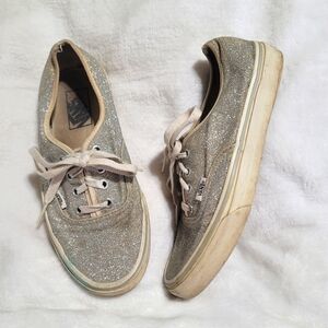 Vans Women's Sparkling Silver Sneakers‎